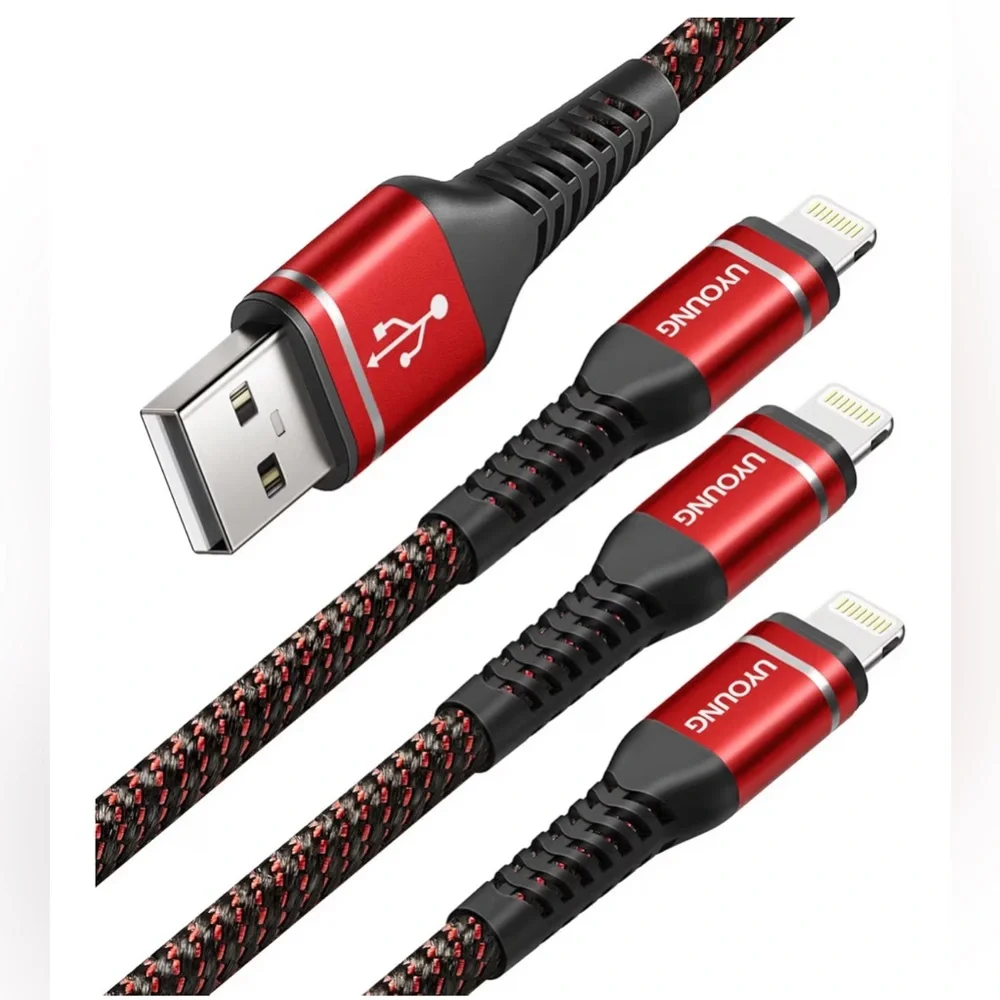 UYOUNG iPhone Charger Cable 3Pack 6FT [Apple MFi Certified] USB to Lightning
